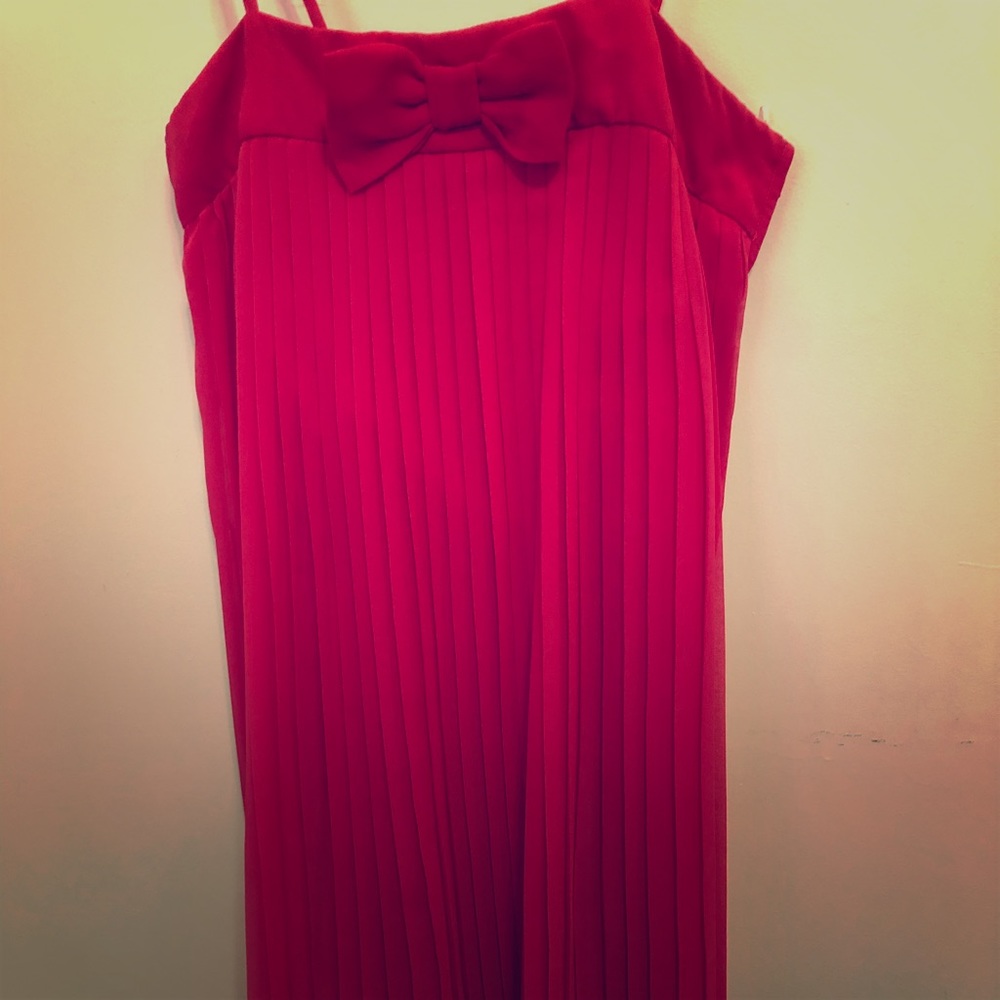 Hot Pink Formal Dress with Bow